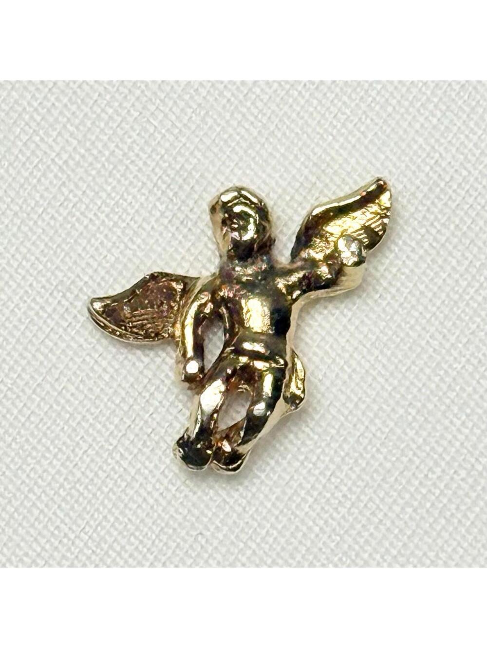 Cherub Angel Gold Tone Vintage Lapel Pin